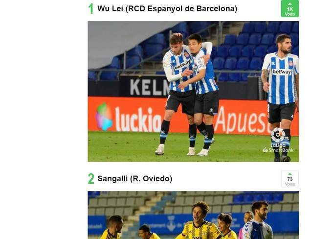 
中国足球的自满：西乙官方最佳球员评选 武磊10倍票数领跑！：kycom(图5)